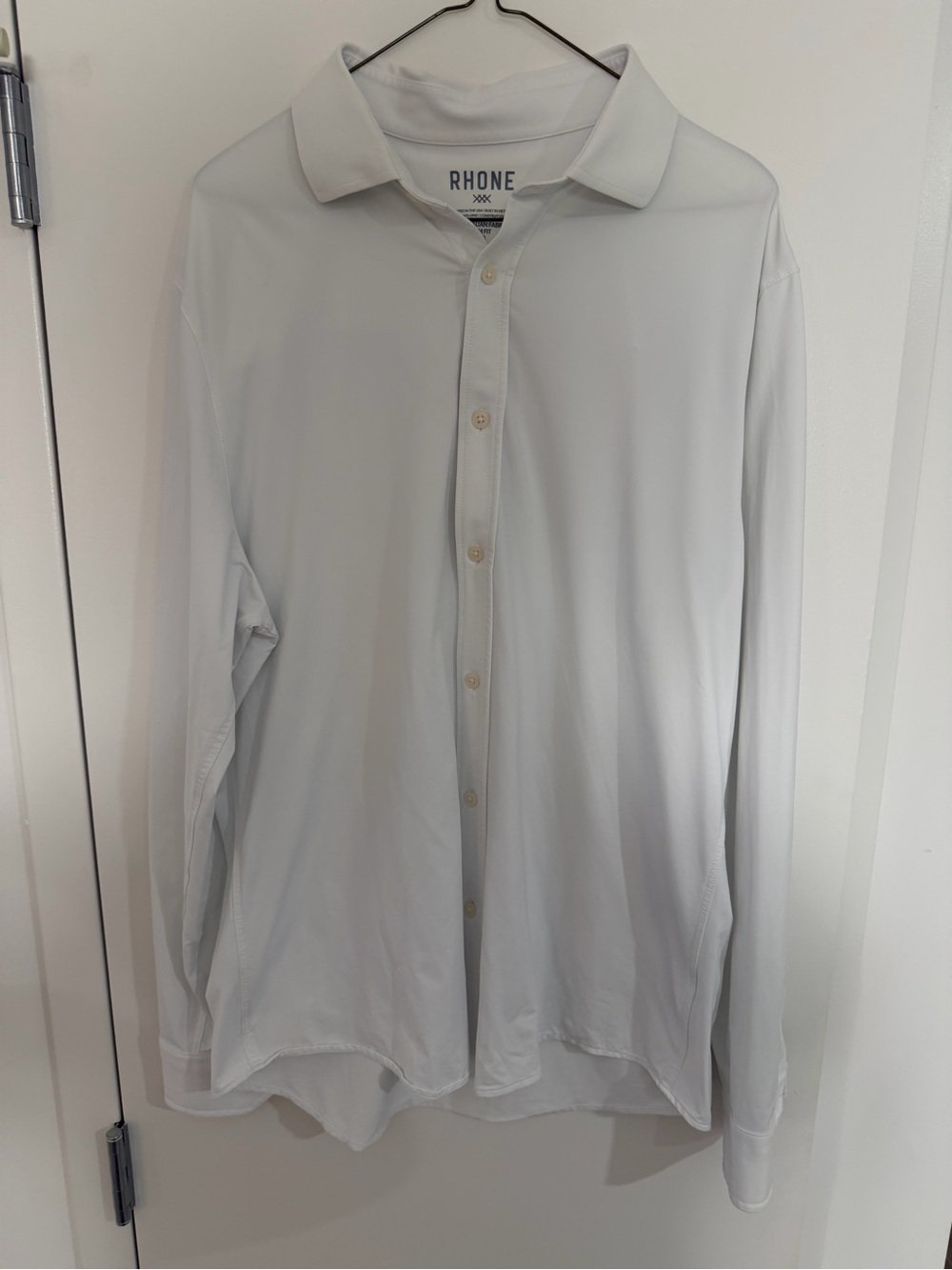 RHONE White Lightweight Button-Up Shirt Jacket